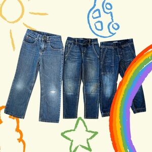 Boys pull on pants with drawstrings, Levi’s bundle size 6 & 8 adjustable waist